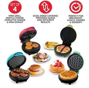MyMini 4-Pack Value Set Grills Compact Size Multicolor Open box never used.
